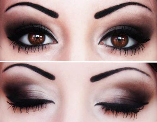 Description: By using dark eye shadow, eye liner and mascara, your face will look thinner.