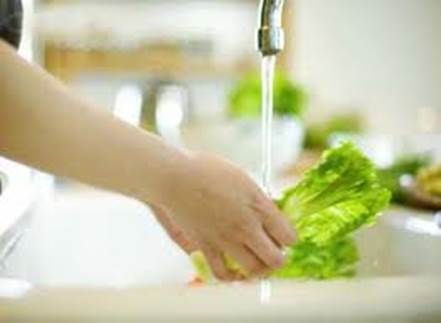 Wash fruits and vegetables before using to eliminate vegetable protective chemicals.