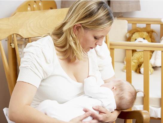 Breast-feeding is the best for both mother and baby. 