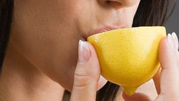 Description: Some women see that sucking lemon can also be useful; as lemon is the alkaline for the body after digestion.