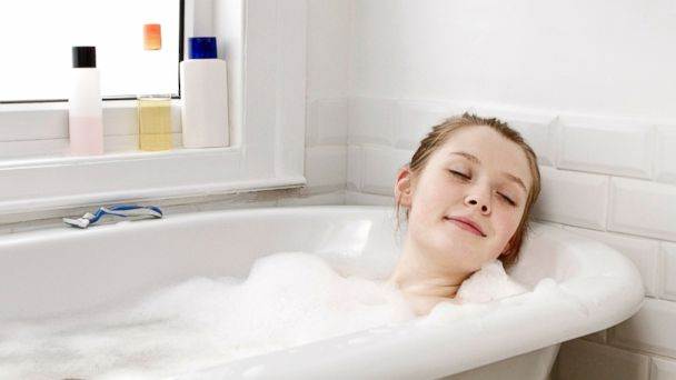 Description: Help teen get ready to go to sleep with a warm bath.