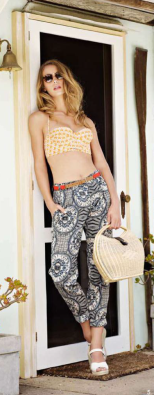 Description: 5. Bikini top, $285, by Anna & Boy; pants, $295, by Kate Sylvester; shoes, $89.95, by Witchery; sunglasses, $249.95, by Retrosuperfuture; belt, $59.95, by Country Road; bag, $99.95, by laura Ashley.