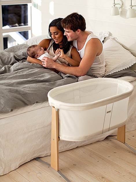 You can let children sleep in cradle and put it near your bed.