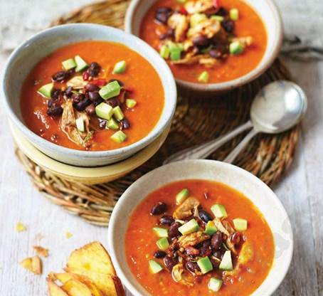 Mexican roast chicken & tomato soup
