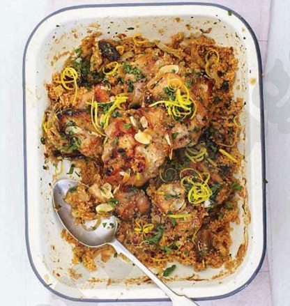 Moroccan chicken couscous with dates