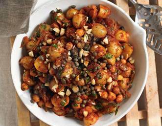 Description: Indian potato and chickpea “fry up
