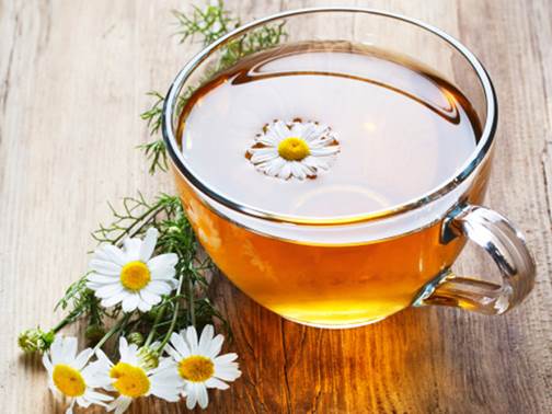 If you have drinking tea habit in the evening, choose chamomile tea instead of other strong tea.