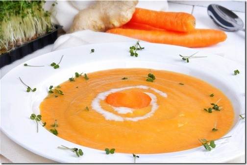 The carrot soup that is cooked with coconut juice can turn out to be a delicious dish.