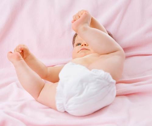 When babies are changed diaper, their 2 legs will kick like riding a bike.