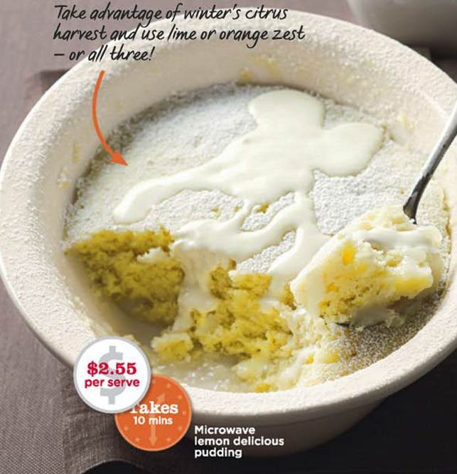 Description: Microwave lemon delicious pudding