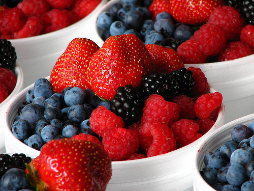 Strawberry, raspberry and blueberry can help prevent oxidization.