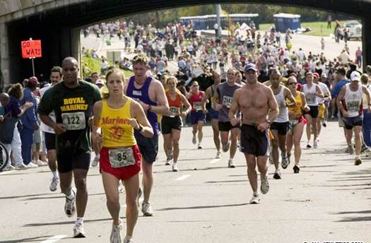 Description: 36,000 runners are expected to take part in this year’s marathon