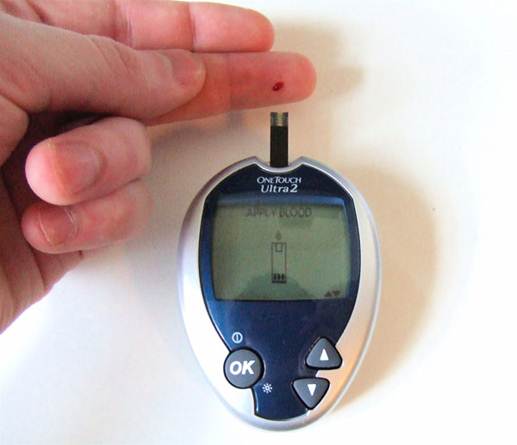 Description: blood glucose test