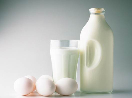 Milk and egg yolk contain the plentiful amount of calcium.