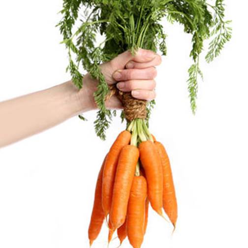 Carrot is very rich of beta-carotene that can be converted to vitamin A by body.