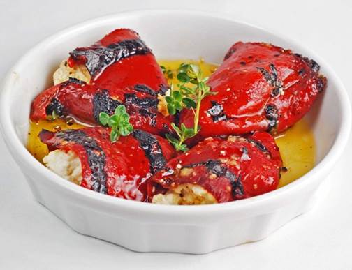 Stuffed piquillo peppers