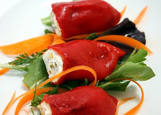 Stuffed piquillo peppers