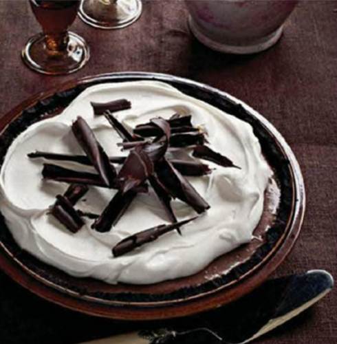 Description: Black-bottom chocolate cream pie