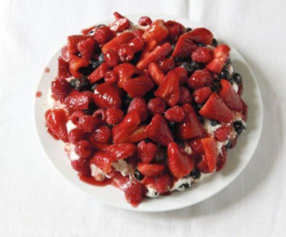 Description: Summer berry genoise