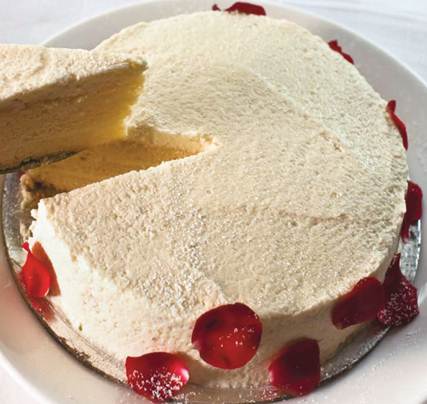 Description: White chocolate and mascarpone cake