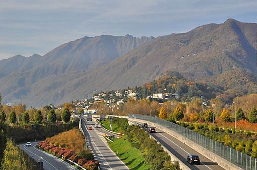 Description: Road locarno ascona switzerland