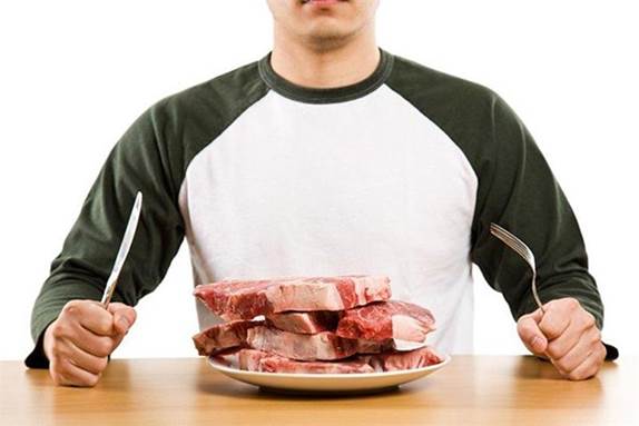 Consuming a lot of meat will create the redundant calories that aren’t good for health.