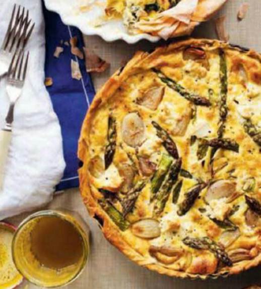 Description: Asparagus, Shallot & Feta Tart