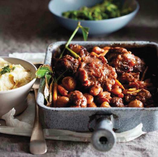 Description: Elaine Kruger’s Oxtail With Parsnip Mash And Buttered Cabbage