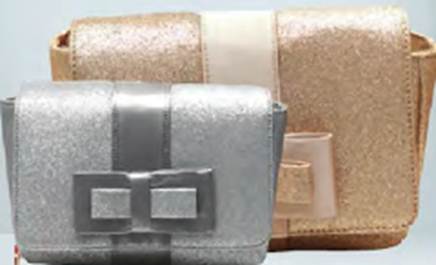 Description: Gold and silver glitter bags Coccinelle