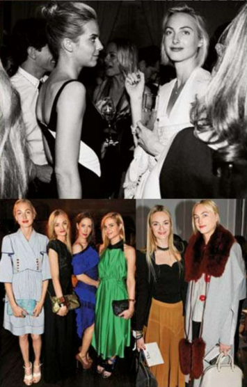 Description: The Clarins girls on the fashion circuit with their cousins, Jenna and Prisca