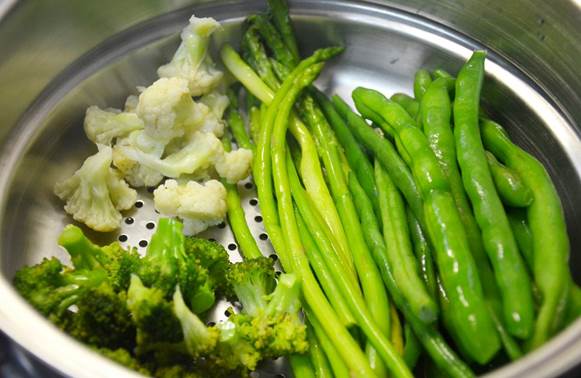 Steam and boil vegetables in only the minimum amount of water