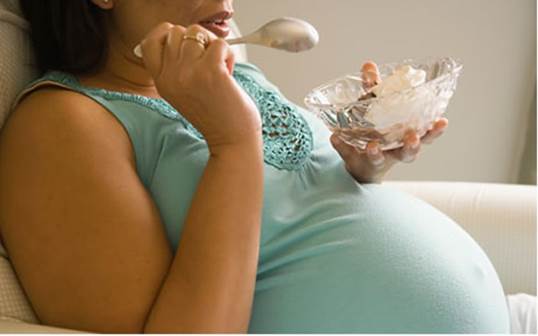 Ice-cream always has a great amount of sugar, fat and additives, so it can cause bad effects on fetal developments.