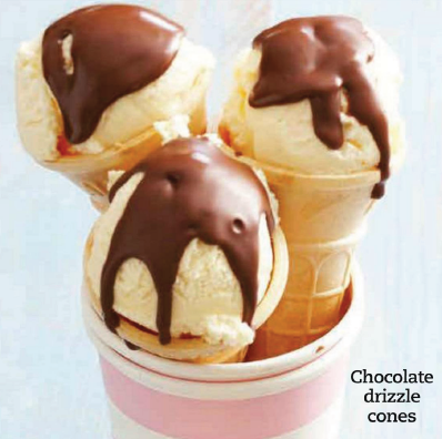 Description: Description: Description: Chocolate drizzle cones
