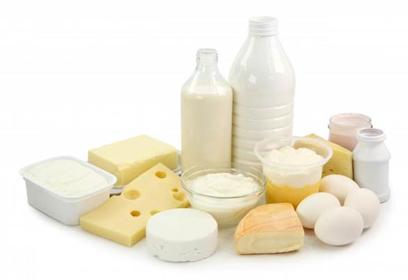 Description: Calcium-rich dairy foods include yogurt, milk, cheese, cream and pudding.