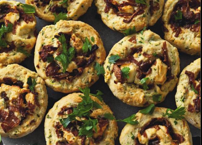 Caramelised Onion And Herb Scrolls