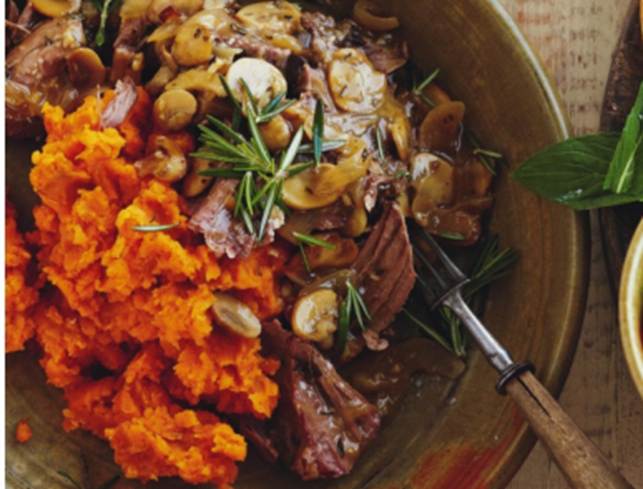 Lamb And Rosemary Stew With Sweet Potato Mash