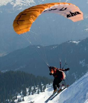 Paragliding over the French Alps