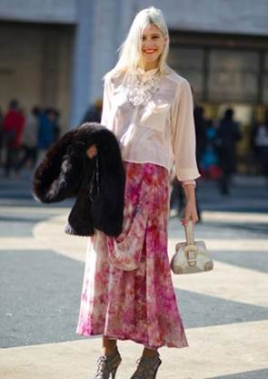Eye-catching with patterned maxi