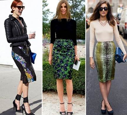 Pencil skirt is not just office fashion, it can also be used as street fashion.