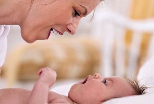 Description: The more you speak to your baby, the better it is.