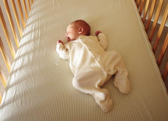 Description: Sleeping on the back help reduce the chance of SIDS.