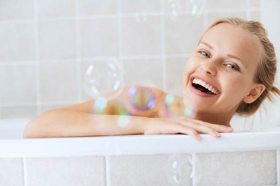 Description: Avoid using soap, body wash or lotion when bathing.